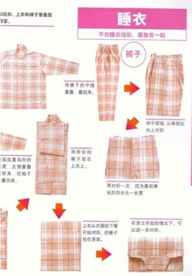 叠衣服大全 睡衣优化整理技巧